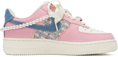 【客製球鞋】Nike Air Force 1 Low 牛仔布 氣質公主 粉嫩 甜酷小香風主題 牛仔布 低筒 板鞋 GS 粉白藍 Order 【客製球鞋】Nike Air Force 1 Low 牛仔布 氣質公主 粉嫩 甜酷小香風主題 牛仔布 低筒 板鞋 GS 粉白藍