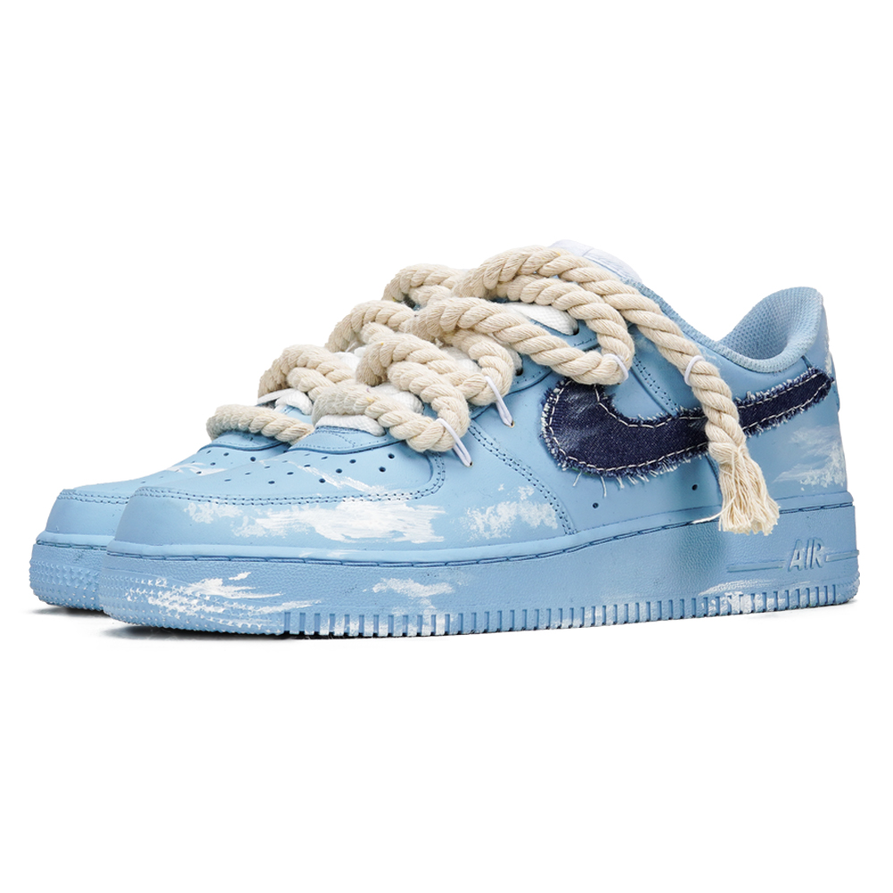 Shop [Zapatillas Personalizadas] Nike Air Force 1 Low 'Denim Azul Cielo Lavado' CW2288-111(Teamp-丹宁蓝天白云