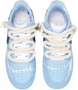 【定製球鞋】 Nike Air Force 1 Low 牛仔系列 丹寧水洗做舊 藍天白雲 低幫 板鞋 男款 藍色 Purchase 【定製球鞋】 Nike Air Force 1 Low 牛仔系列 丹寧水洗做舊 藍天白雲 低幫 板鞋 男款 藍色