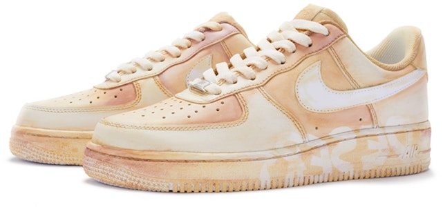 【定制球鞋】 Nike Air Force 1 Low 荒漠做舊vibe風 噴繪 低幫 板鞋 GS 米色 Lookbook 【定制球鞋】 Nike Air Force 1 Low 荒漠做舊vibe風 噴繪 低幫 板鞋 GS 米色