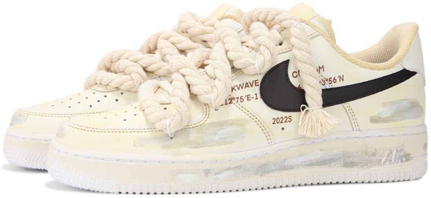 【客製鞋款】 Nike Air Force 1 Low 麻繩綁帶 氧化做舊 浸染 沙漠 高街 低筒 板鞋 男款 米黃 Lookbook 【客製鞋款】 Nike Air Force 1 Low 麻繩綁帶 氧化做舊 浸染 沙漠 高街 低筒 板鞋 男款 米黃