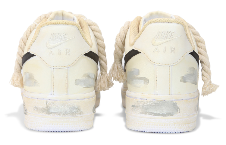 Shop 【客製鞋款】 Nike Air Force 1 Low 麻繩綁帶 氧化做舊 浸染 沙漠 高街 低筒 板鞋 男款 米黃
