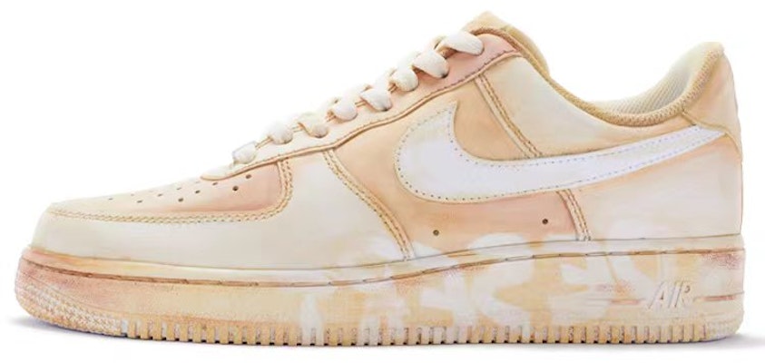【定製球鞋】Nike Air Force 1 Low '07 荒漠廢土做舊風 噴繪 低幫 板鞋 男款 白橙 Buy 【定製球鞋】Nike Air Force 1 Low '07 荒漠廢土做舊風 噴繪 低幫 板鞋 男款 白橙