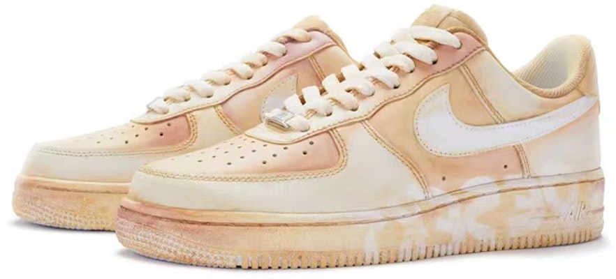 【定製球鞋】Nike Air Force 1 Low '07 荒漠廢土做舊風 噴繪 低幫 板鞋 男款 白橙 Lookbook 【定製球鞋】Nike Air Force 1 Low '07 荒漠廢土做舊風 噴繪 低幫 板鞋 男款 白橙