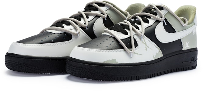 【定製球鞋】 Nike Air Force 1 Low 數碼軍事迷彩 手繪噴繪 低筒 板鞋 男款 黑綠灰 Lookbook 【定製球鞋】 Nike Air Force 1 Low 數碼軍事迷彩 手繪噴繪 低筒 板鞋 男款 黑綠灰