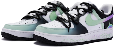 나이키 에어포스 1 '차원 위장 그라데이션' (커스텀) CW2288-111(Team80-男款异次元黑白绿紫) Lookbook 나이키 에어포스 1 '차원 위장 그라데이션' (커스텀) CW2288-111(Team80-男款异次元黑白绿紫)