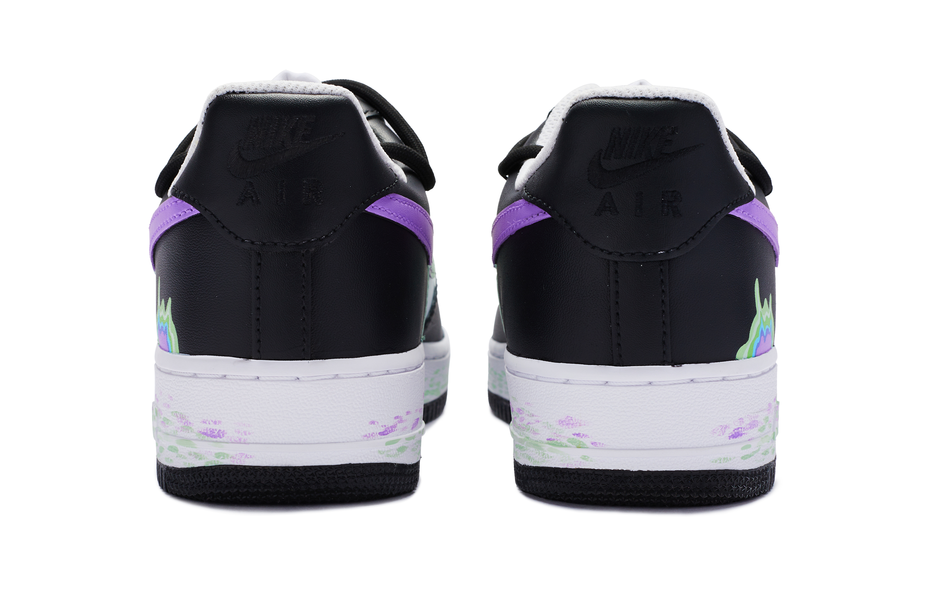 Shop 【カスタムシューズ】ナイキ エアフォース1 ロー『ディメンショナルカモグラフィティ』 DH2920-111(Team80-女款异次元黑白绿紫)