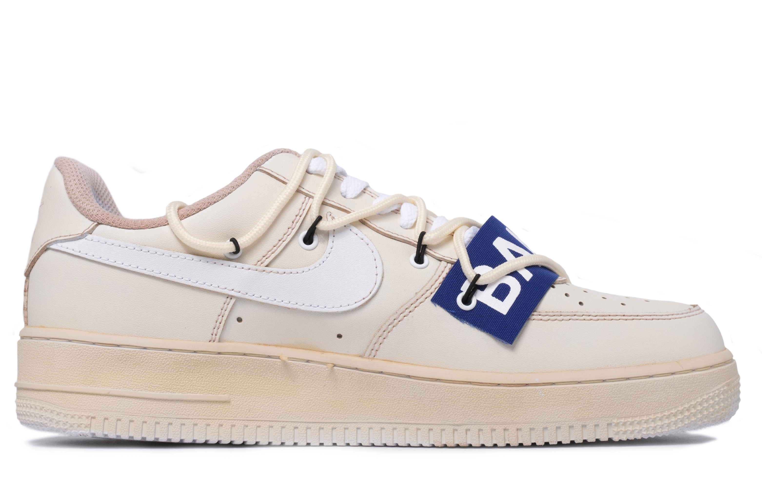 Order 【定制球鞋】 Nike Air Force 1 Low '07 浸染往事 復古 解構 轉印 情侶 低幫 板鞋 男款 荔肉白
