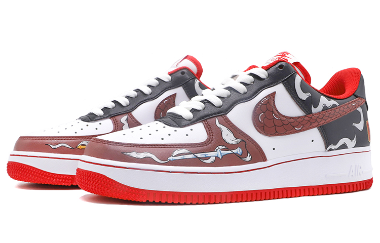 Lookbook 【定制鞋款】耐克空军1号低帮“门神中国风红黑” CV1724-100(TeamM-中国风男款门神黑红白)