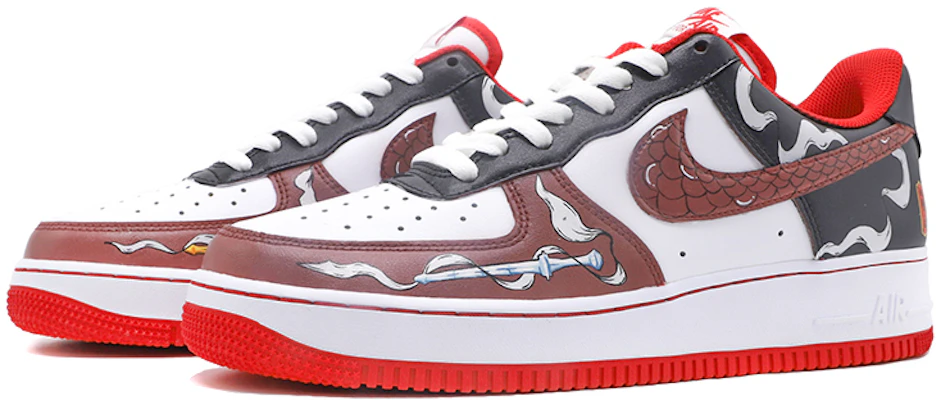 【定制鞋款】耐克空军1号低帮“门神中国风红黑” CV1724-100(TeamM-中国风男款门神黑红白) Lookbook 【定制鞋款】耐克空军1号低帮“门神中国风红黑” CV1724-100(TeamM-中国风男款门神黑红白)