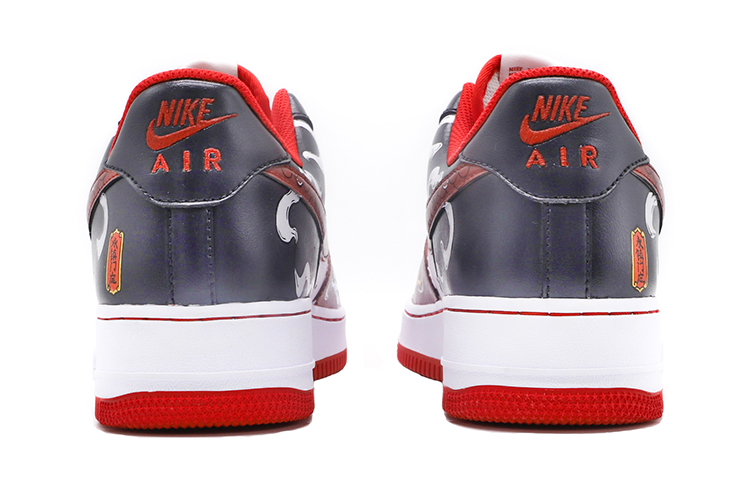 Shop 【定制鞋款】耐克空军1号低帮“门神中国风红黑” CV1724-100(TeamM-中国风男款门神黑红白)