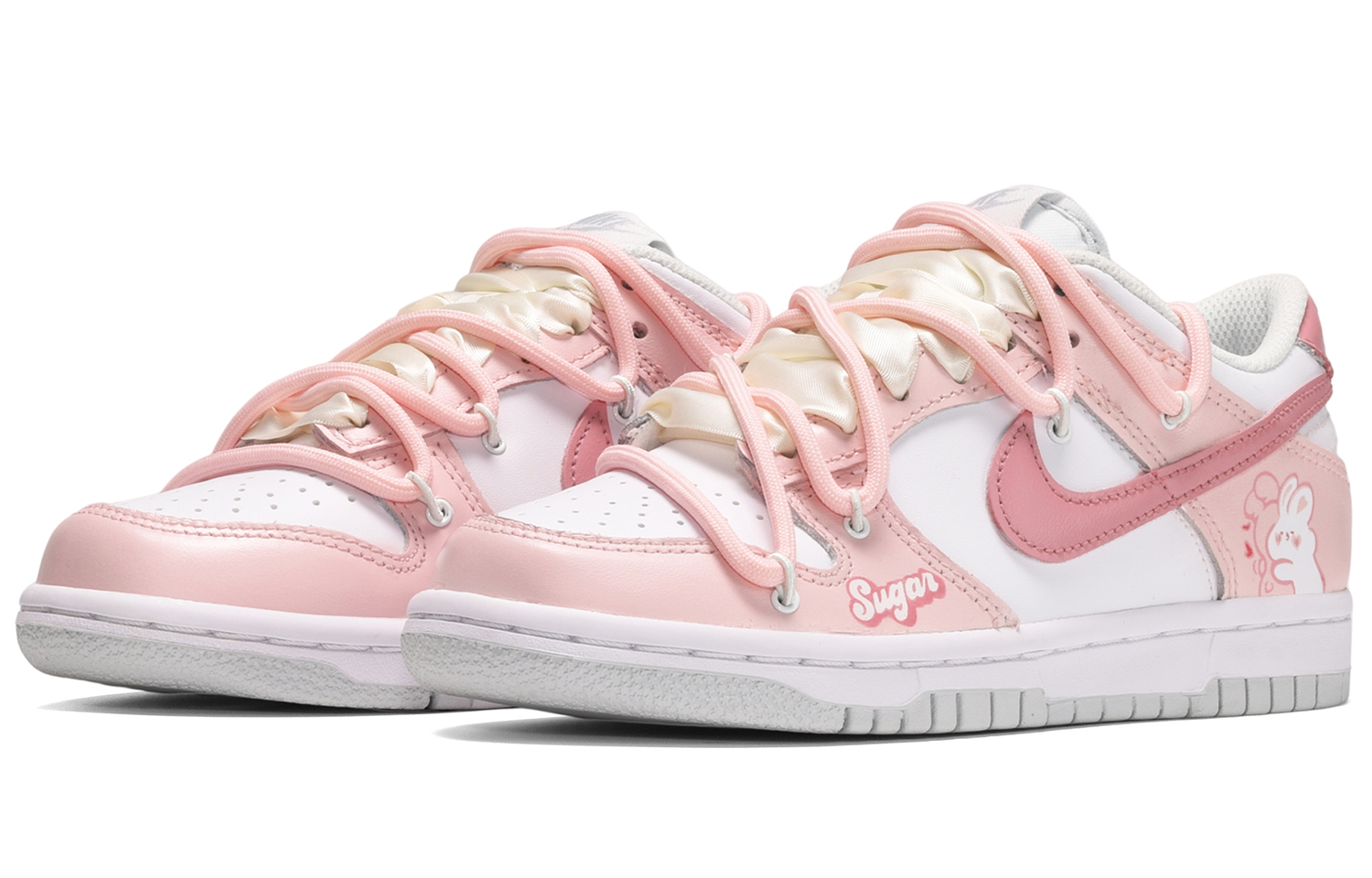 Lookbook [Sepatu Kustom] Nike Air Force 1 Low 'Dopamine Peach Comfort Bunny' DV0831-101(TeamE-男款安慰兔粉白BOX)
