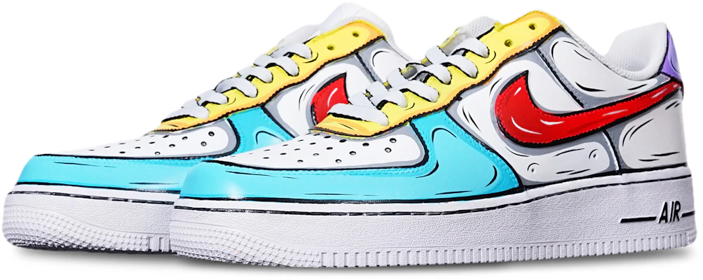 나이키 에어포스1 로우 '도라에몽 파랑노보' (Nike AF1 도라에몽) CW2288-111(TeamT-二次元蓝黄紫S-BOX) Lookbook 나이키 에어포스1 로우 '도라에몽 파랑노보' (Nike AF1 도라에몽) CW2288-111(TeamT-二次元蓝黄紫S-BOX)