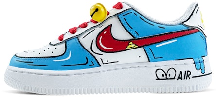 【定制球鞋】Nike Air Force 1 Low LE 二次元塗鴉風 機器貓元素 藍白可愛風 低幫 板鞋 GS 紅白 Buy 【定制球鞋】Nike Air Force 1 Low LE 二次元塗鴉風 機器貓元素 藍白可愛風 低幫 板鞋 GS 紅白
