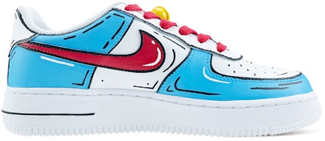 【定制球鞋】Nike Air Force 1 Low LE 二次元塗鴉風 機器貓元素 藍白可愛風 低幫 板鞋 GS 紅白 Order 【定制球鞋】Nike Air Force 1 Low LE 二次元塗鴉風 機器貓元素 藍白可愛風 低幫 板鞋 GS 紅白