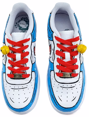 【定制球鞋】Nike Air Force 1 Low LE 二次元塗鴉風 機器貓元素 藍白可愛風 低幫 板鞋 GS 紅白 Shop 【定制球鞋】Nike Air Force 1 Low LE 二次元塗鴉風 機器貓元素 藍白可愛風 低幫 板鞋 GS 紅白