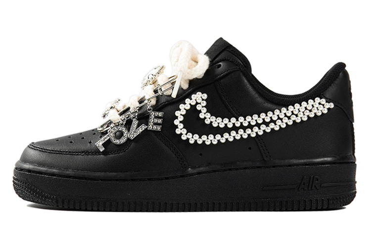 Order [Nike Kasut Custom] Air Force 1 Low 'Double Layer Pearl Swoosh - Diamond Love' 314192-009(TeamP-女款双层珍珠SBOX)