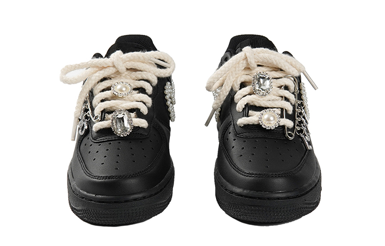 Purchase [Nike Kasut Custom] Air Force 1 Low 'Double Layer Pearl Swoosh - Diamond Love' 314192-009(TeamP-女款双层珍珠SBOX)