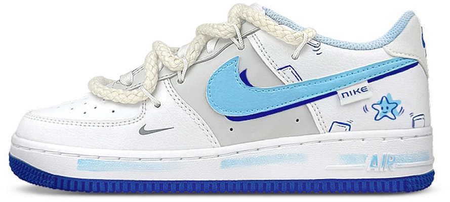Nike Air Force 1 Low Doble Swoosh Blanco Azul FB1844-111(Team47-女款海星解构SBOX) Buy Nike Air Force 1 Low Doble Swoosh Blanco Azul FB1844-111(Team47-女款海星解构SBOX)