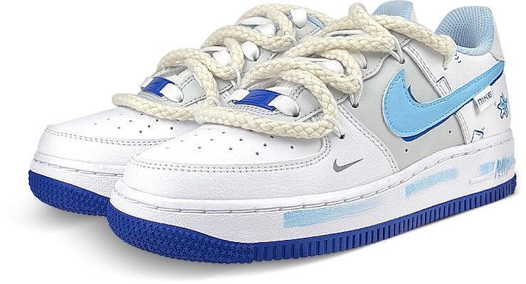 Nike Air Force 1 Low Doble Swoosh Blanco Azul FB1844-111(Team47-女款海星解构SBOX) Lookbook Nike Air Force 1 Low Doble Swoosh Blanco Azul FB1844-111(Team47-女款海星解构SBOX)