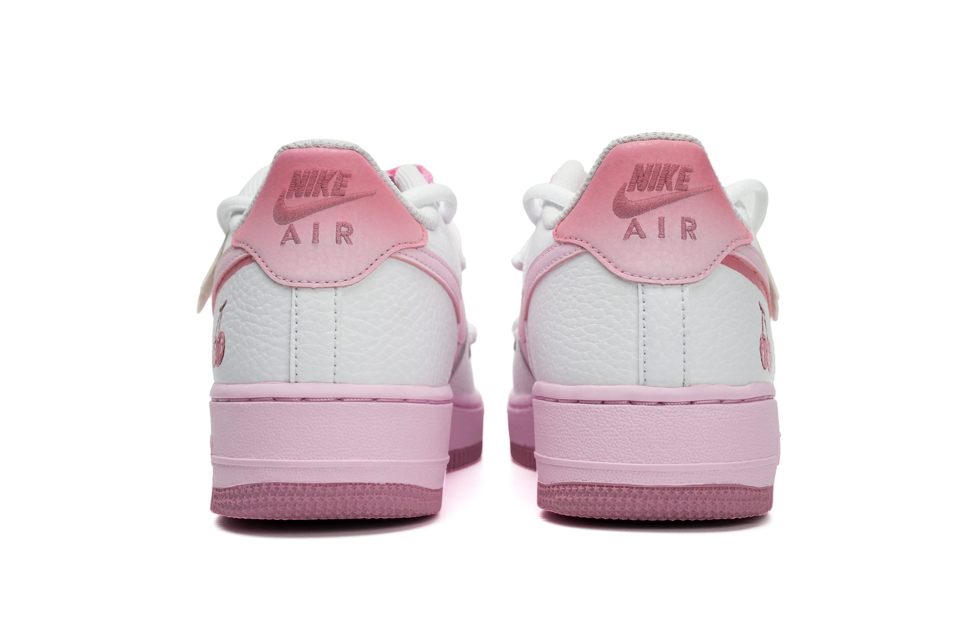 Shop [Kasut Custom] Nike Air Force 1 Low 'Double Swoosh Cherry Blossom' CT3839-107(Team11-双勾樱桃女粉S-BOX)