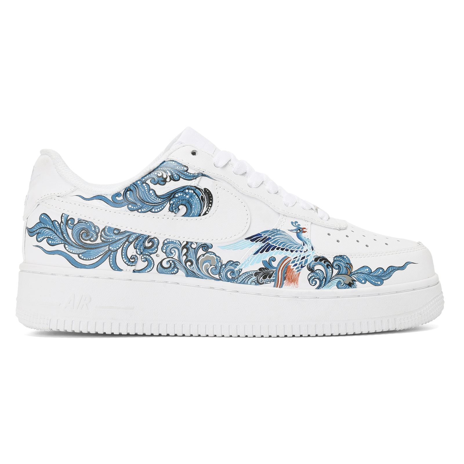 Order 【訂製球鞋】Nike Air Force 1 Low 龍飛鳳舞 塗鴉手繪 低筒 板鞋 男款 純白