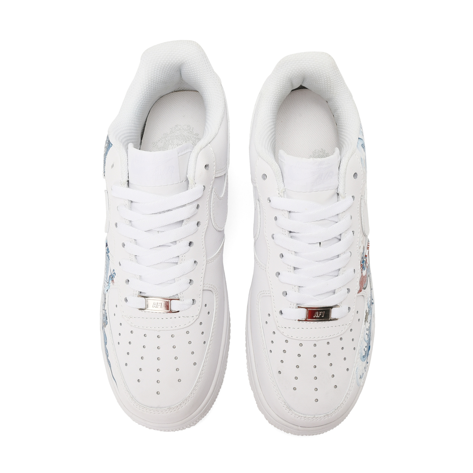 Shop 【訂製球鞋】Nike Air Force 1 Low 龍飛鳳舞 塗鴉手繪 低筒 板鞋 男款 純白