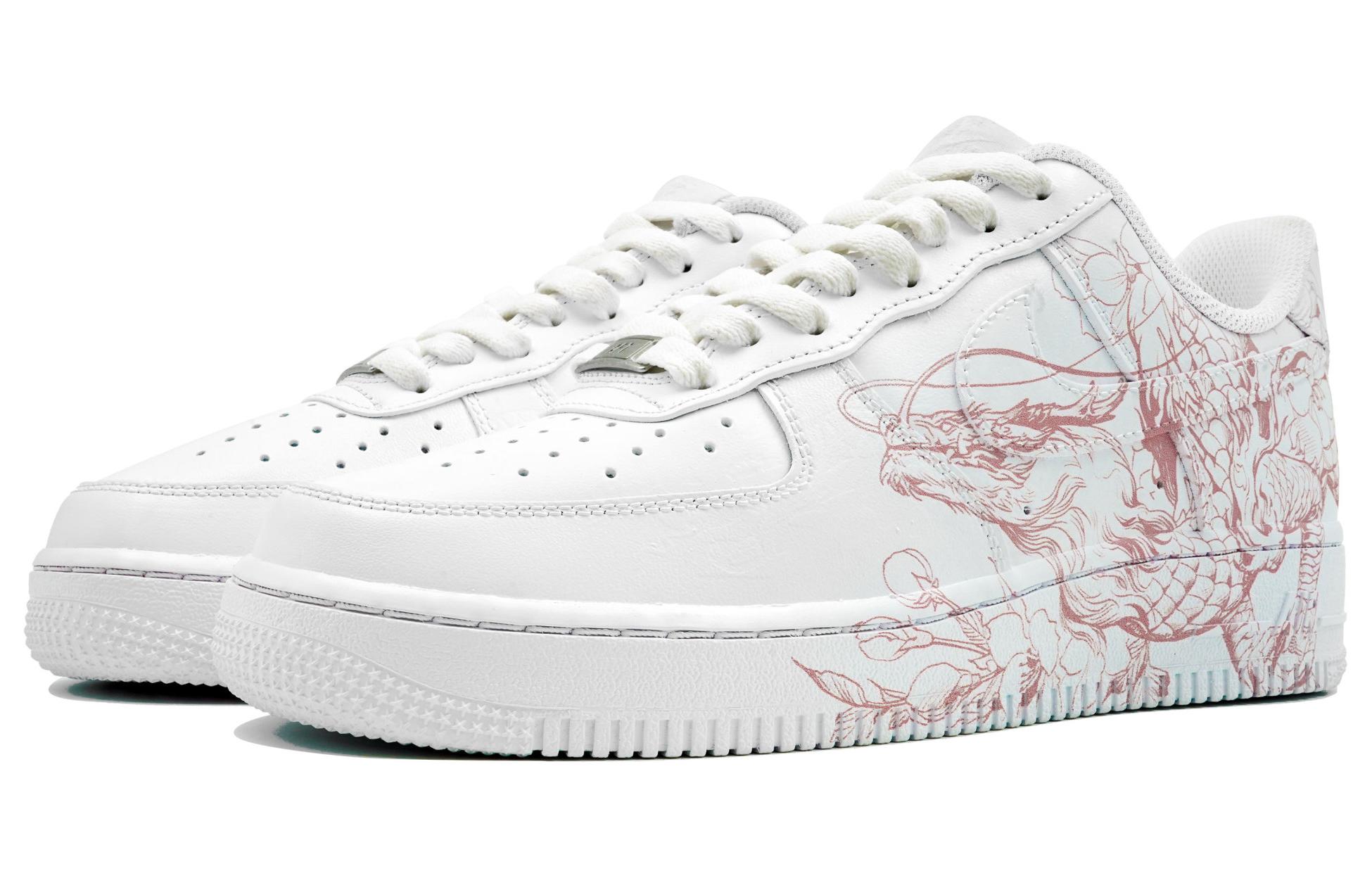 Shop [Kasut Custom] Nike Air Force 1 Low 'Dragon Pink' DH2920-111(Team113-龙腾天下粉)