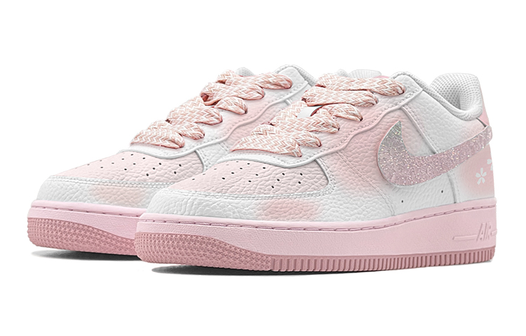 Lookbook [Kasut Custom] Nike Air Force 1 Low 'Ceri Bunga Mimpi' CT3839-107(TeamS-浸染樱花粉女S-BOX)
