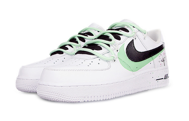 Lookbook Kasut Nike Air Force 1 Low 'Rekaan Ganda Qinglian' [Kasut Custom] CW2288-111(Team58-双钩莲男)