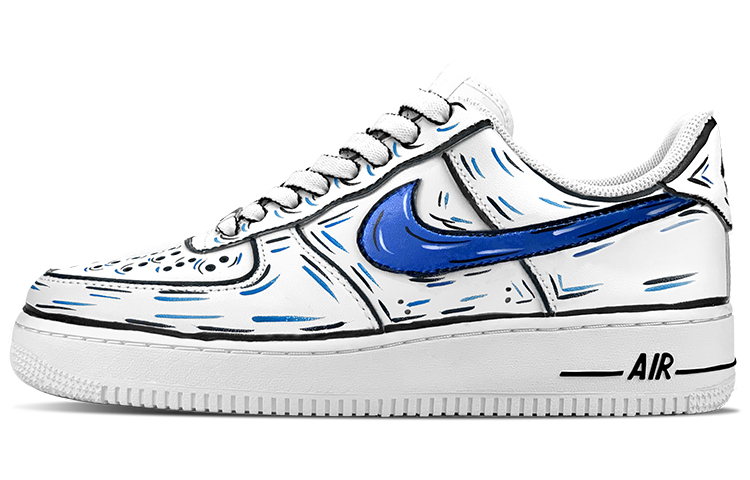 Buy [Zapatillas Personalizadas] Nike Air Force 1 Low 'Verano Anime Dinámico' CW2288-111(TeamY-男款夏日青春蓝黑)
