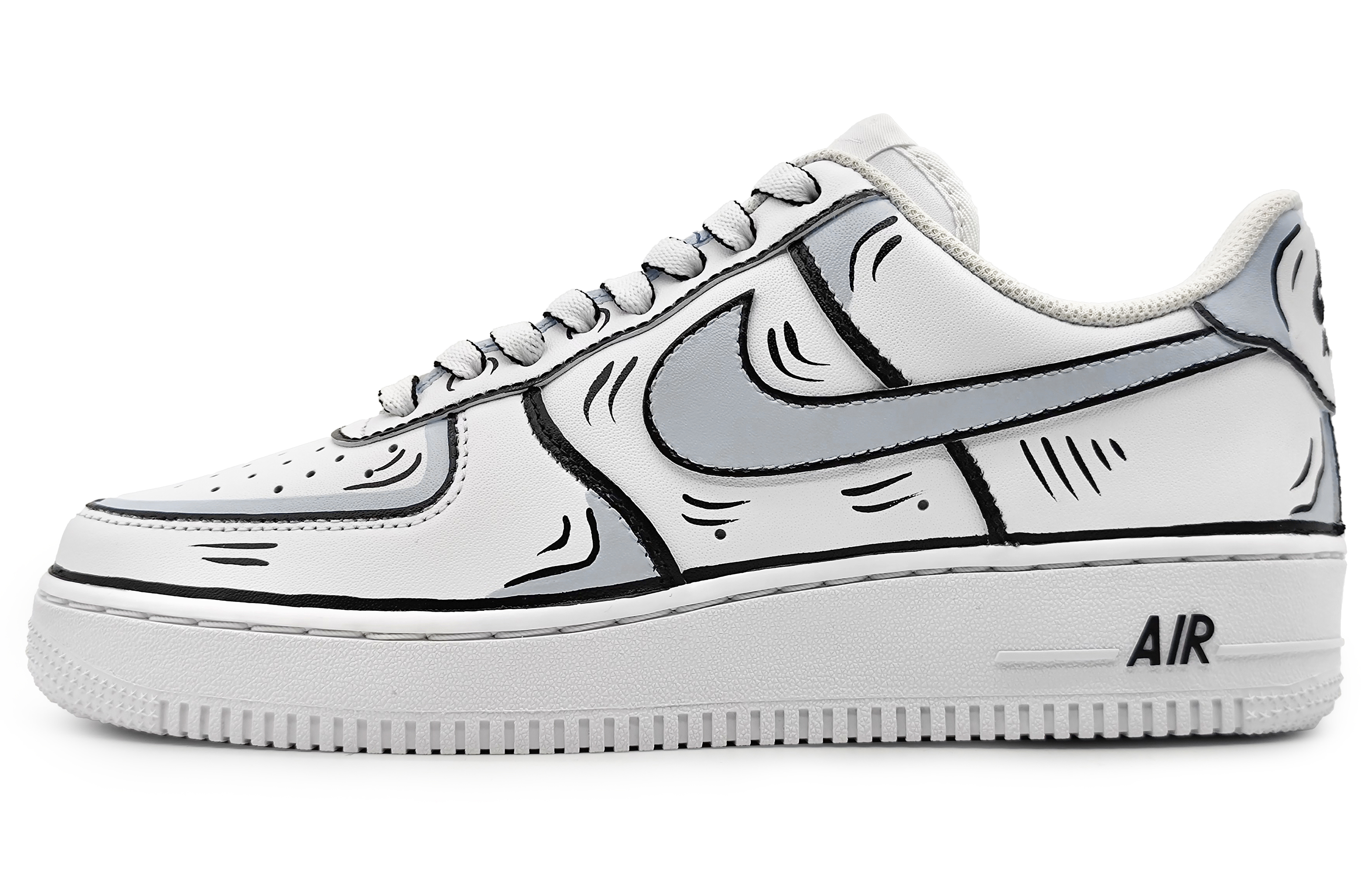 [Custom Shoes] Nike Air Force 1 Low 'Dynamic Anime Ink Line'