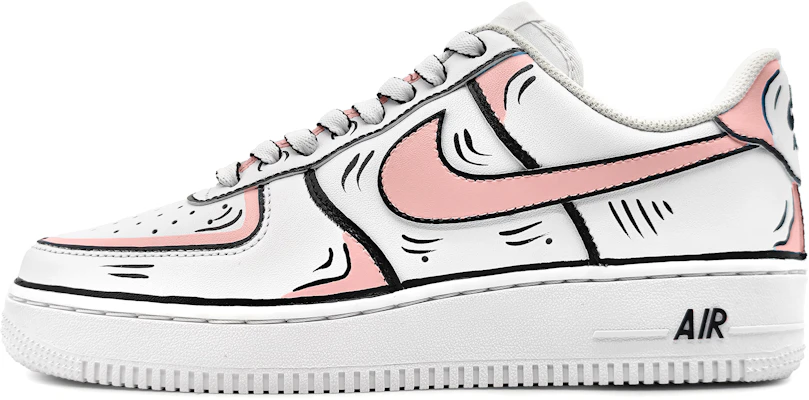 【客製化球鞋】Nike Air Force 1 Low 07 動感二次元 手繪結構線 墨線 低筒 板鞋 男款 粉灰 Buy 【客製化球鞋】Nike Air Force 1 Low 07 動感二次元 手繪結構線 墨線 低筒 板鞋 男款 粉灰