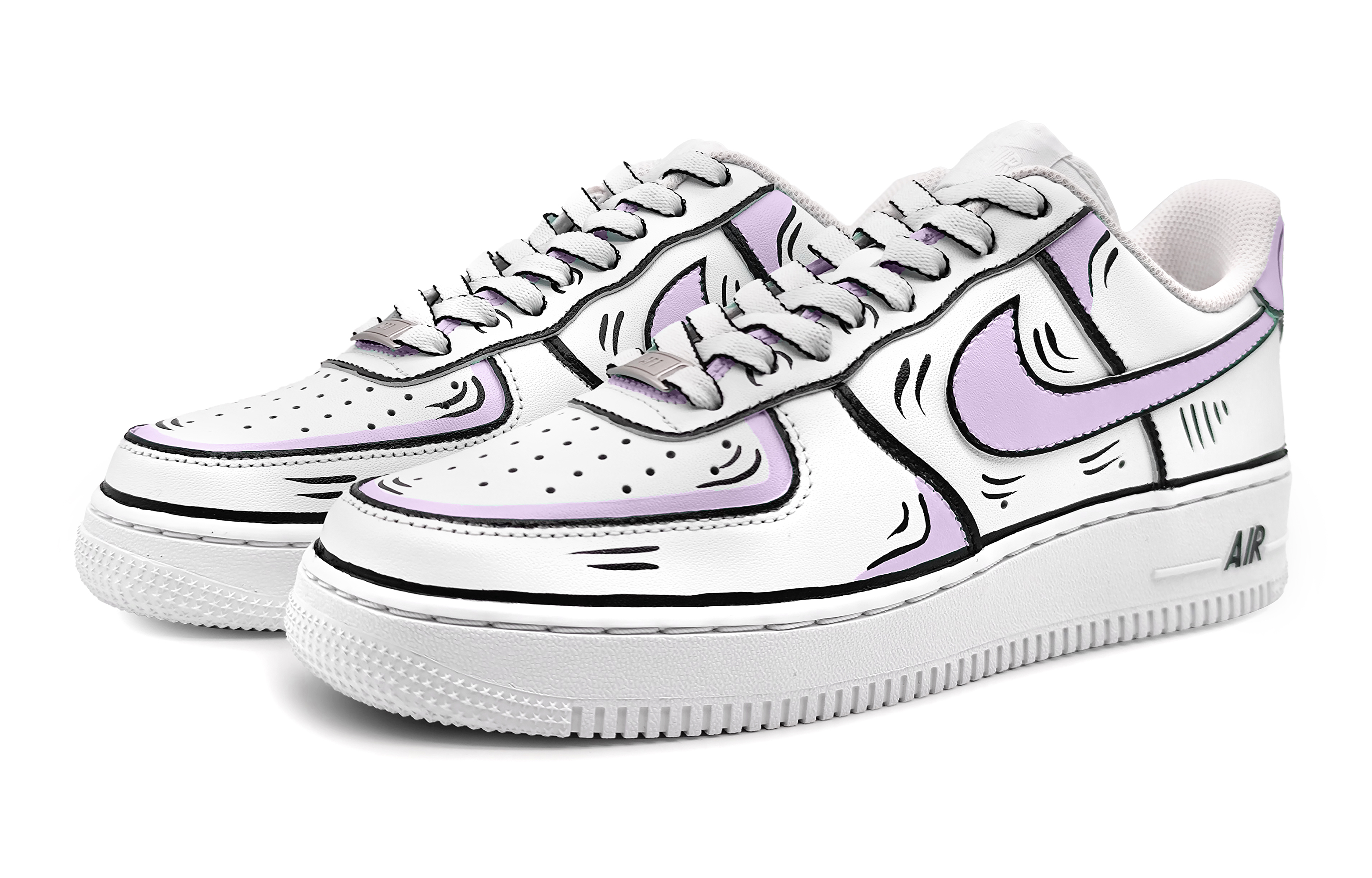Lookbook Zapatillas Nike Air Force 1 Low 'Dynamic Anime Purple Grey' DH2920-111(Team16-女款动感二次元紫灰)