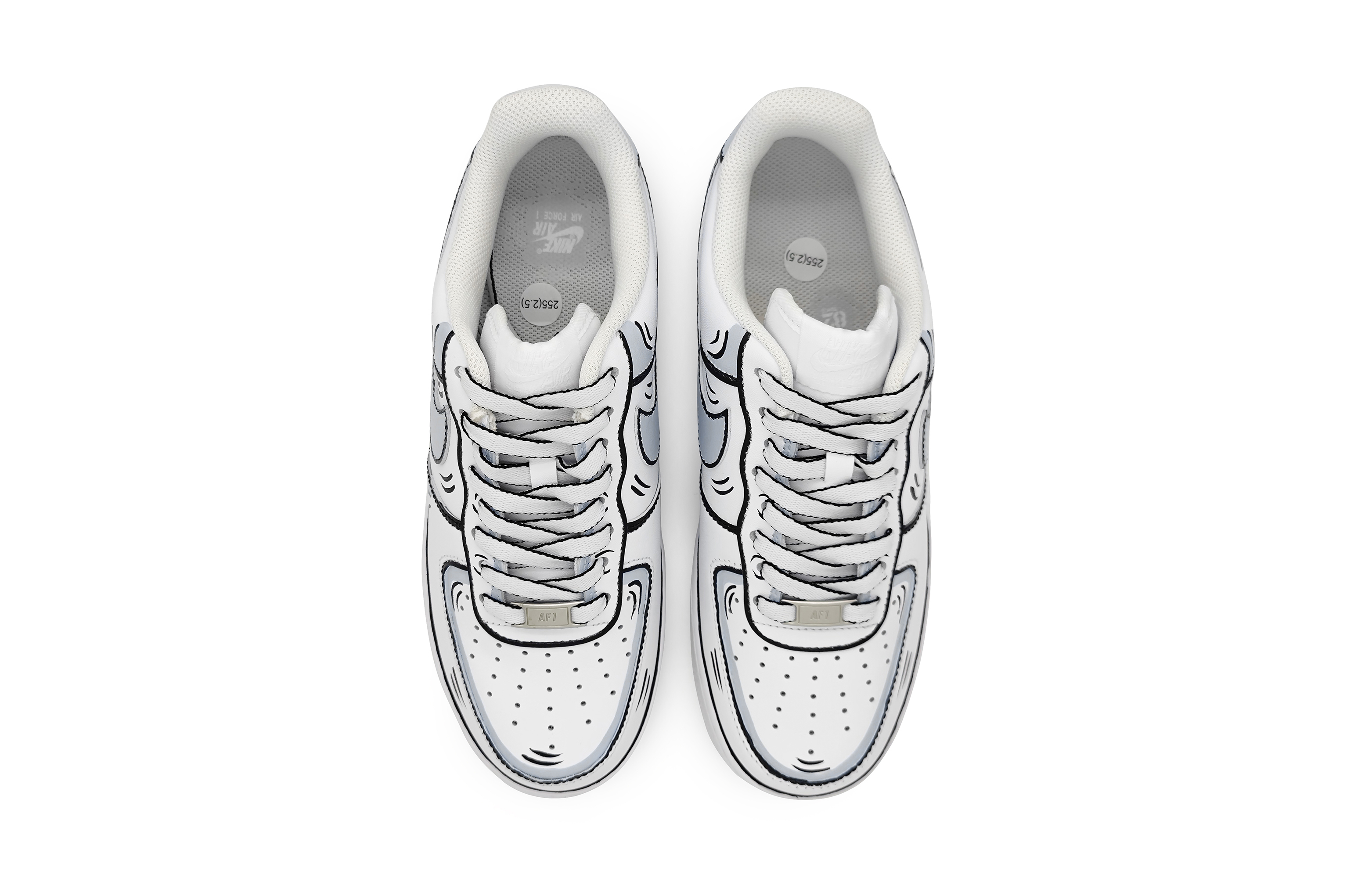 Shop Zapatillas Nike Air Force 1 Low 'Boceto Anime Dinámico Negro Gris' DH2920-111(Team16-女款动感二次元黑灰)