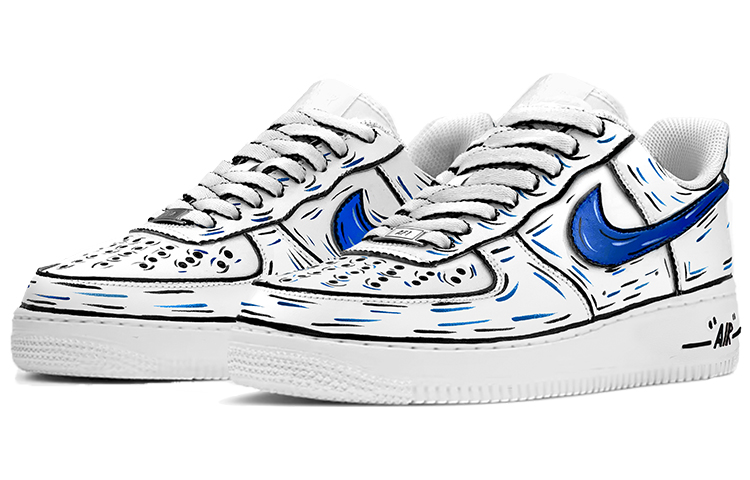 Purchase [Zapatillas Personalizadas] Nike Air Force 1 Low 'Verano Anime Dinámico' CW2288-111(TeamY-男款夏日青春蓝黑)