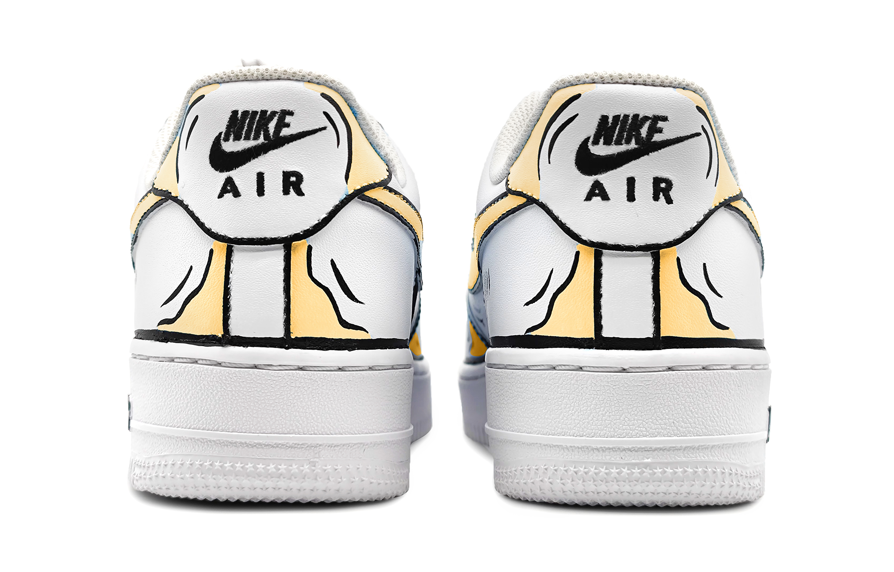 Purchase [Sepatu Kustom] Nike Air Force 1 Low 'Sketch Dinamis Anime Kuning Abu' DH2920-111(Team16-女款动感二次元黄灰)