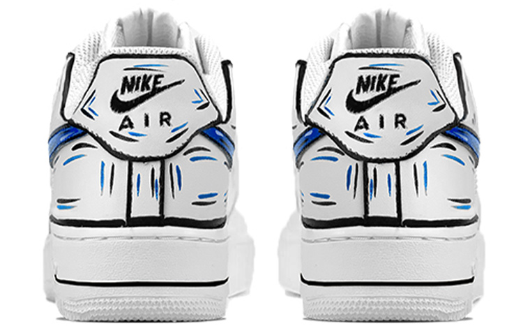 Details for [Zapatillas Personalizadas] Nike Air Force 1 Low 'Verano Anime Dinámico' CW2288-111(TeamY-男款夏日青春蓝黑)
