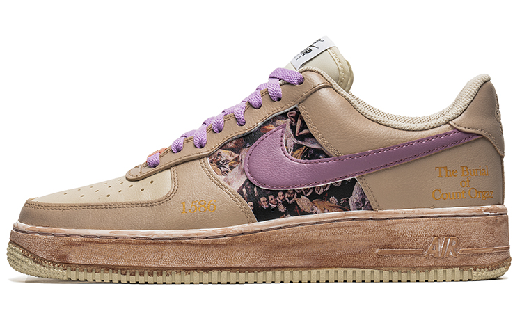 Buy [Sneakers Kustom] Nike Air Force 1 Low 'Earl's Funeral Lukisan Minyak Vintage' DZ2771-121(TeamB-伯爵的葬礼C-BOX)