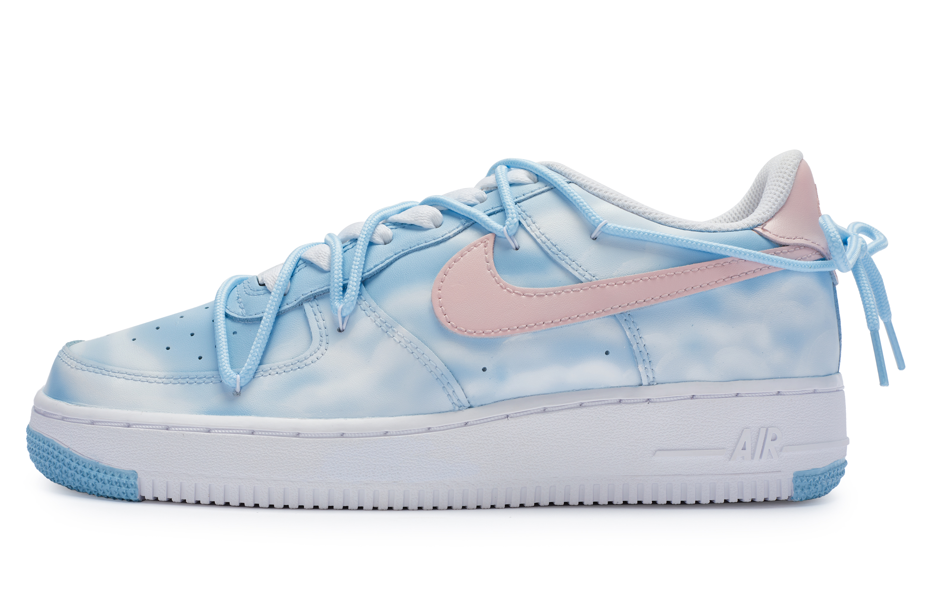 Buy [Zapatillas Personalizadas] Nike Air Force 1 Low 'Brisa Nocturna Azul Blanco Rosa' CW2288-111-442851