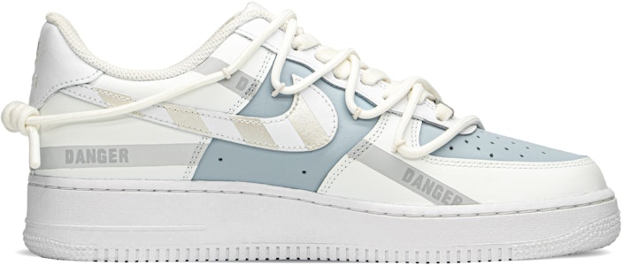 【定製球鞋】Nike Air Force 1 Low FZBB 減齡主題 警戒線 百搭 防滑減震耐磨 低筒 板鞋 男款 藍白灰 Order 【定製球鞋】Nike Air Force 1 Low FZBB 減齡主題 警戒線 百搭 防滑減震耐磨 低筒 板鞋 男款 藍白灰