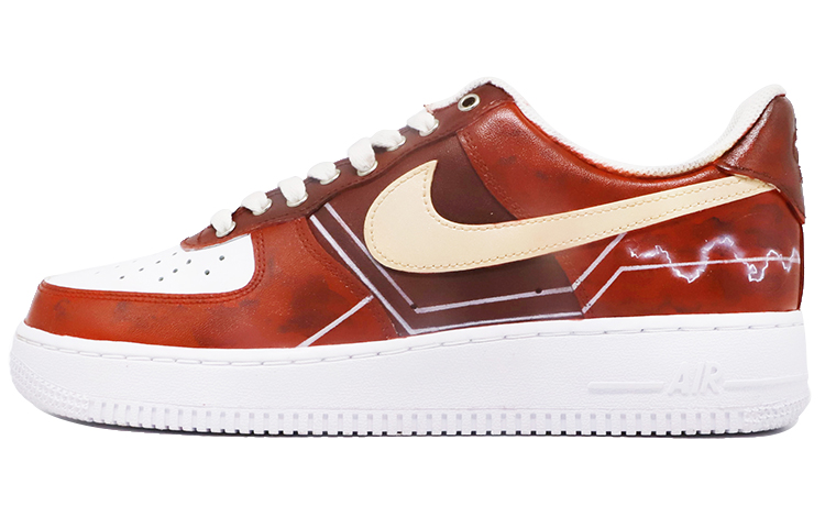 Buy 나이키 에어포스1 로우 '플래시 레드/화이트 다빈치 커스텀' 315122-111(TeamM-超级英雄男款闪电侠)