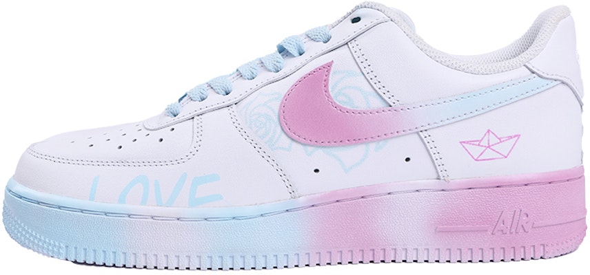 【客製化球鞋】Nike Air Force 1 Low 07 空軍一號 飛行日記 碰色噴繪 低筒 板鞋 男款 粉藍色 Buy 【客製化球鞋】Nike Air Force 1 Low 07 空軍一號 飛行日記 碰色噴繪 低筒 板鞋 男款 粉藍色