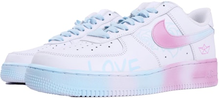 【客製化球鞋】Nike Air Force 1 Low 07 空軍一號 飛行日記 碰色噴繪 低筒 板鞋 男款 粉藍色 Lookbook 【客製化球鞋】Nike Air Force 1 Low 07 空軍一號 飛行日記 碰色噴繪 低筒 板鞋 男款 粉藍色