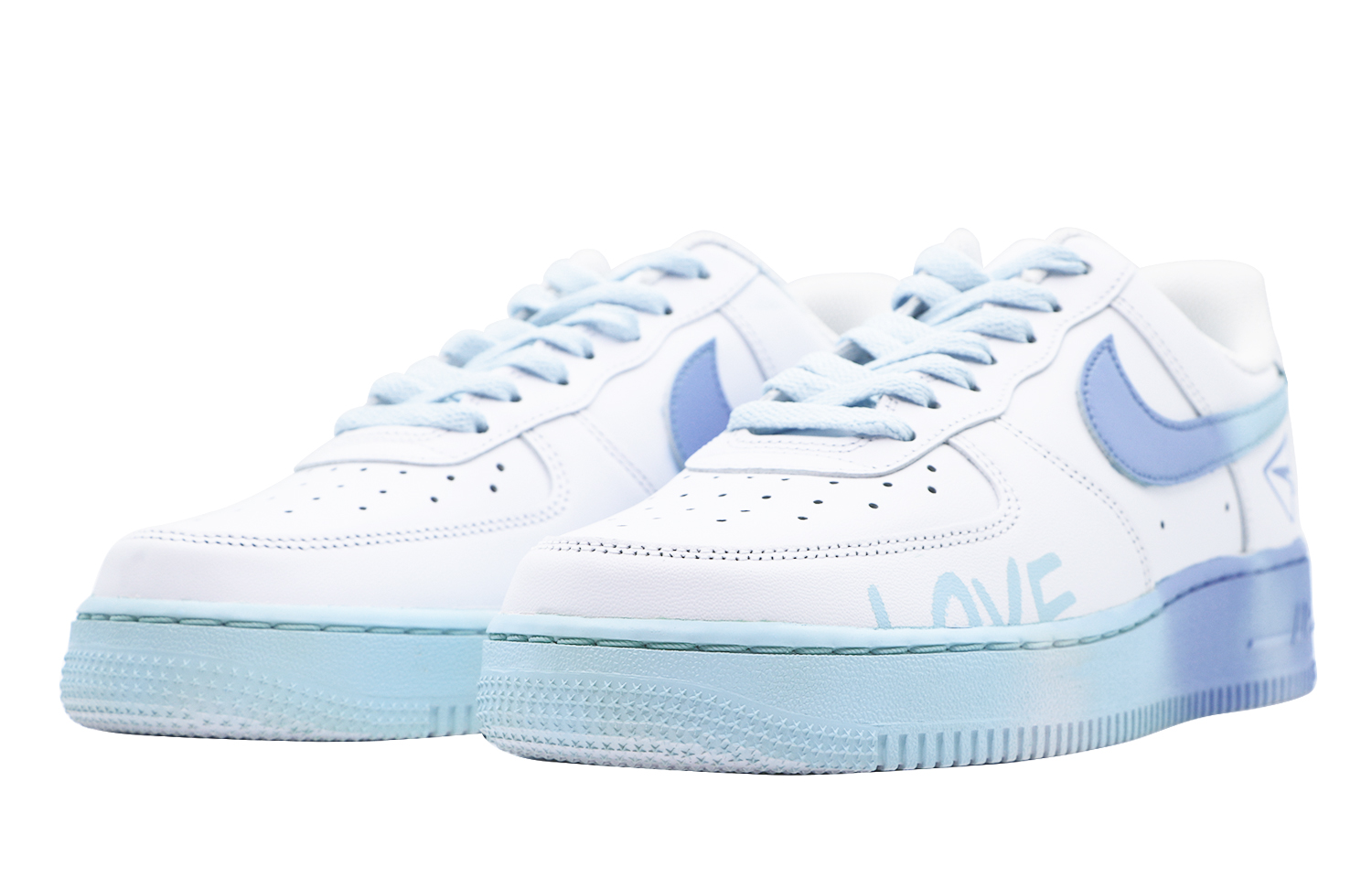 Lookbook [Zapatillas Personalizadas] Nike Air Force 1 Low 'Gradiente Azul Púrpura' CW2288-111(Team48-飞行日记蓝紫)