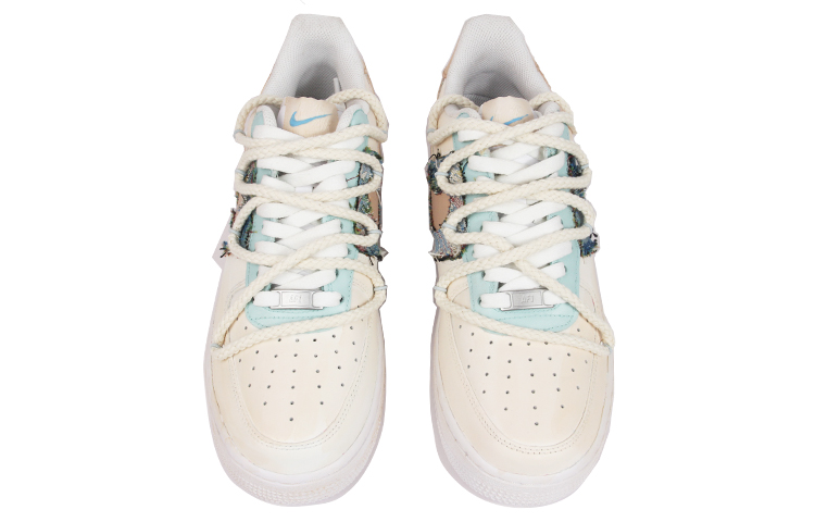 Shop [Kasut Custom] Nike Air Force 1 Low 'Floral Beige' CW2288-111(TeamJ-花卉贴布做旧男款)