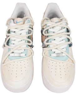 【定制球鞋】Nike Air Force 1 Low 花卉貼布 刷痕做舊 文藝 莫蘭迪色 解構 低幫 板鞋 男款 米色 Shop 【定制球鞋】Nike Air Force 1 Low 花卉貼布 刷痕做舊 文藝 莫蘭迪色 解構 低幫 板鞋 男款 米色