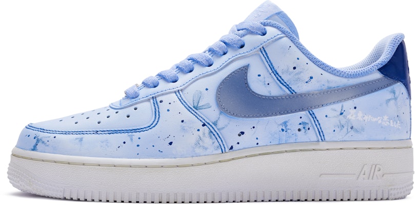 【訂製球鞋】 Nike Air Force 1 Low IGNIU 花束戀曲 手繪噴繪 低筒 板鞋 男款 藍白 Buy 【訂製球鞋】 Nike Air Force 1 Low IGNIU 花束戀曲 手繪噴繪 低筒 板鞋 男款 藍白