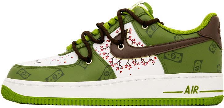 custom-shoes-nike-air-force-1-low-floral-graffiti-white-green