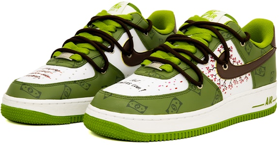 【定制球鞋】 Nike Air Force 1 Low 解構 美元 花卉 塗鴉 街頭 大鬧天宮 百搭 休閒 低幫 板鞋 男款 白綠 Lookbook 【定制球鞋】 Nike Air Force 1 Low 解構 美元 花卉 塗鴉 街頭 大鬧天宮 百搭 休閒 低幫 板鞋 男款 白綠